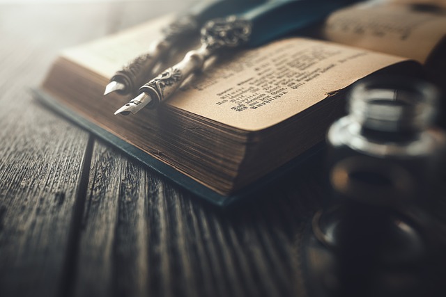 Image of a writer at a desk