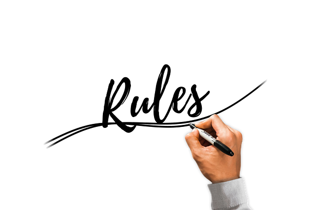 Image of a writing rules